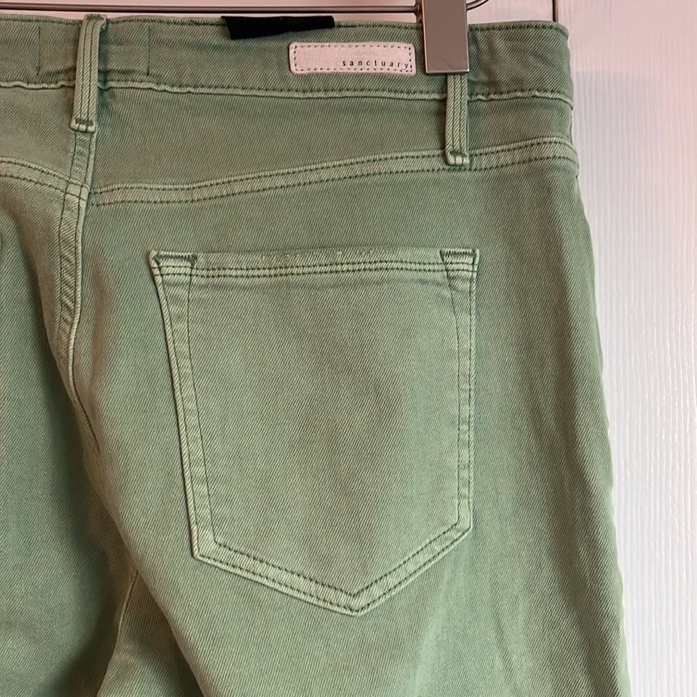 NWT Sanctuary Nonconformist Button Fly Green Jeans - Picture 12 of 12
